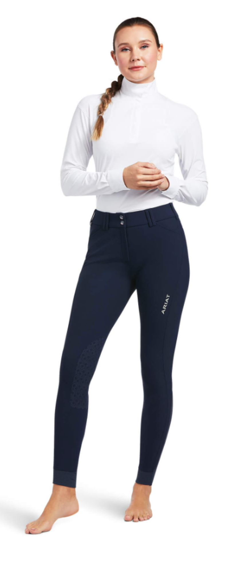 Ariat Youth Tri Factor Grip Fs Breech Navy-2